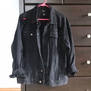 Black denim jacket